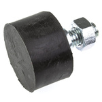 FIBET Cylindrical M8 Anti Vibration Mount, Male Buffer Foot with 92.1kg Compression Load