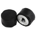 FIBET Cylindrical M4 Anti Vibration Mount, Female Buffer Foot with 16.2kg Compression Load