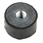 FIBET Cylindrical M8 Anti Vibration Mount, Female Buffer Foot with 98.6kg Compression Load