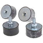FIBET M8 Anti Vibration Mount, Male to Female Bobbin with 105.2kg Compression Load