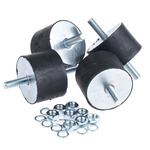 FIBET M12 Anti Vibration Mount, Male to Male Bobbin with 841kg Compression Load