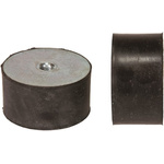FIBET Cylindrical M12 Anti Vibration Mount, Female Buffer Foot with 746.4kg Compression Load