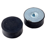 FIBET Cylindrical M10 Anti Vibration Mount, Female Buffer Foot with 420kg Compression Load