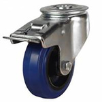 RS PRO Braked Swivel Castor Wheel, 150kg Capacity, 80mm Wheel