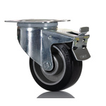 RS PRO Braked Swivel Castor Wheel, 150kg Capacity, 100mm Wheel
