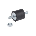 FIBET Cylindrical M4 Anti Vibration Mount, Male to Male Bobbin with 24.6daN Compression Load