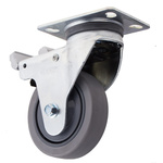 RS PRO Braked Swivel Castor Wheel, 75kg Capacity, 100mm Wheel