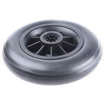 RS PRO Black Rubber Puncture Proof Trolley Wheel, 100kg