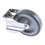 RS PRO Fixed Castor Wheel, 60kg Capacity, 100mm Wheel