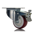 Tente Braked Swivel Castor Wheel, 150kg Capacity, 80mm Wheel