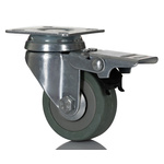 RS PRO Braked Swivel Castor Wheel, 50kg Capacity, 50mm Wheel