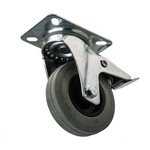 RS PRO Braked Swivel Castor Wheel, 70kg Capacity, 100mm Wheel