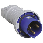 ABB, Tough & Safe IP67 Blue Cable Mount 2P+E Industrial Power Plug, Rated At 63.0A, 230.0 V