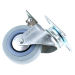 Guitel Hervieu Braked Swivel Castor Wheel, 60kg Capacity, 75mm Wheel