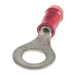 TE Connectivity, PIDG Insulated Ring Terminal, M6 Stud Size, 0.26mm² to 1.65mm² Wire Size, Red