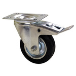 Guitel Hervieu Braked Swivel Castor Wheel, 125kg Capacity, 125mm Wheel