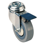 Guitel Hervieu Braked Swivel Castor Wheel, 60kg Capacity, 75mm Wheel