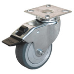 Guitel Hervieu Braked Swivel Castor Wheel, 40kg Capacity, 50mm Wheel