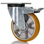 Tente Braked Swivel Castor Wheel, 300kg Capacity, 125mm Wheel