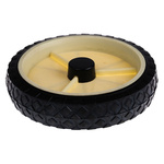 Guitel Hervieu Black, White Rubber Trolley Wheel, 50kg
