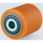 Tente Yellow Polyurethane Sealed Bearings Trolley Wheel, 800kg