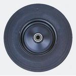 Guitel Hervieu Black Rubber Trolley Wheel, 500kg