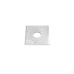 Bright Zinc Plated Square Bracket 1 Hole, 14mm Holes, M12 x 40 x 3mm