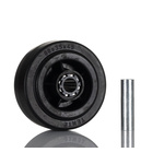 Tente Black Rubber Non-Marking Trolley Wheel, 70kg