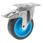 Guitel Hervieu Braked Swivel Castor Wheel, 250kg Capacity, 125mm Wheel