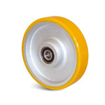 Guitel Hervieu Grey, Yellow Polyurethane Abrasion Resistant Trolley Wheel, 280kg