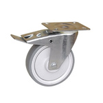 Guitel Hervieu Braked Swivel Castor Wheel, 175kg Capacity, 125mm Wheel