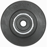 LAG Black, Silver Rubber Quiet Operation, Shock Absorbing Trolley Wheel, 300kg