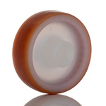 LAG Brown, White Polyurethane Hygienic, Low Rolling Resistance, Non-Marking Trolley Wheel, 100kg