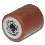 LAG Brown, White Polyurethane Hygienic, Low Rolling Resistance, Non-Marking Trolley Wheel, 750kg