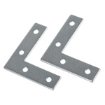 Zinc Plated Steel L Shape Bracket 4 Hole, 50 x 50 x 13mm