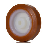 LAG Orange, White Polyurethane Abrasion Resistant, Hygienic, Laceration Resistant, Non-Marking Trolley Wheel, 120kg