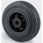 Tente Black Rubber Ageing Resistant Trolley Wheel, 75kg
