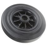 Tente Black Rubber Ageing Resistant Trolley Wheel, 205kg