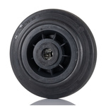 Tente Black Rubber Ageing Resistant Trolley Wheel, 135kg
