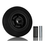 Tente Black Rubber Ageing Resistant Trolley Wheel, 100kg