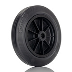 Tente Black Rubber Ageing Resistant Trolley Wheel, 250kg