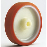 LAG Orange, White Polyurethane Abrasion Resistant, Hygienic, Laceration Resistant, Non-Marking Trolley Wheel, 300kg