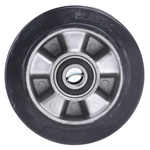 RS PRO Black Rubber Abrasion Resistant, Quiet Operation Trolley Wheel, 300kg
