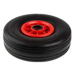RS PRO Black Rubber Puncture Proof Trolley Wheel, 150kg