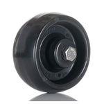 Tente Black Corrosion Resistant Trolley Wheel, 100kg