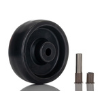 Tente Black Corrosion Resistant Trolley Wheel, 250kg
