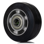 Tente Black Rubber Corrosion Resistant, Vulcanized Trolley Wheel, 600kg