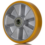 Tente Yellow Polyurethane Corrosion Resistant Trolley Wheel, 1600kg