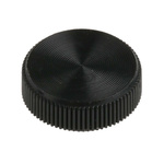 RS PRO Black Knurled Clamping Knob, M4, Unthreaded Hole