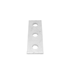 Hot Dipped Galvanised Rectangular Bracket 3 Hole, 14mm Holes, 40 x 126 x 5mm